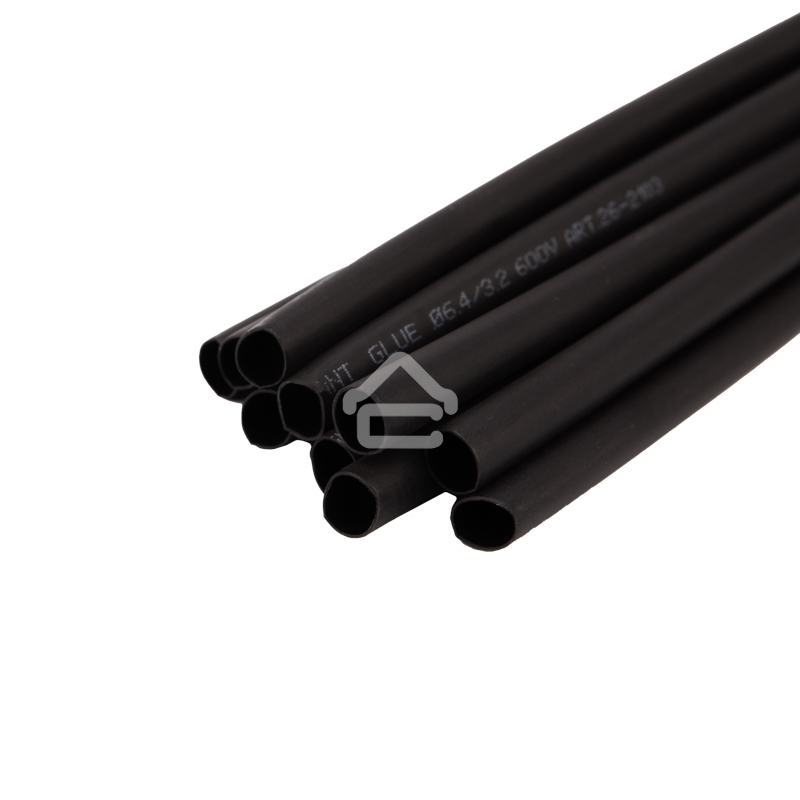 Трубка термоусаживаемая двухстенная клеевая Rexant 6.4/3.2мм (уп.10шт) по 1м черный