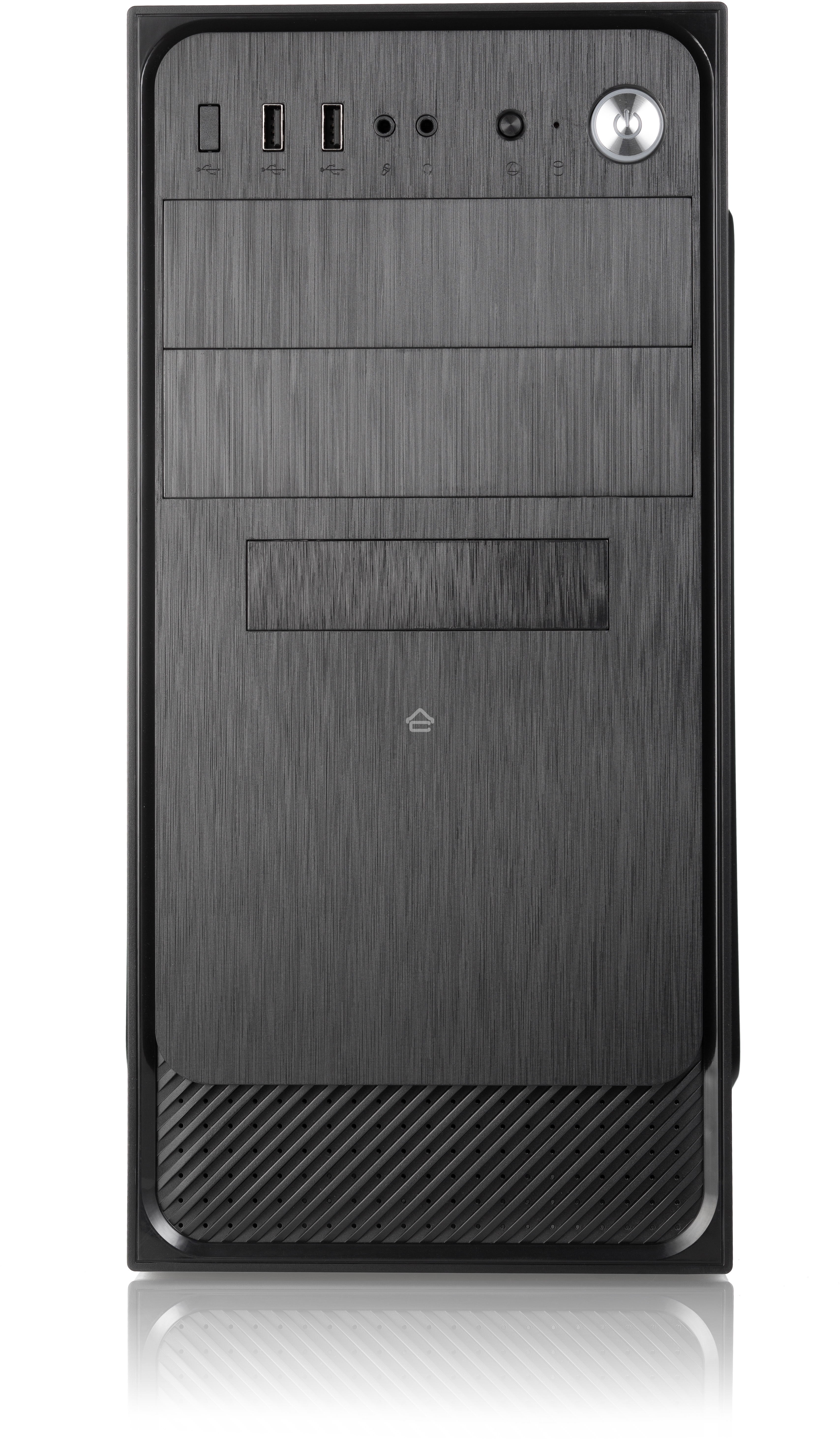 Компьютерный корпус с блоком питания 450Вт. Сase Forza mATX, 450W, 2xUSB 3.0, Black, w/o FAN, 12 см fan PSU, power cord