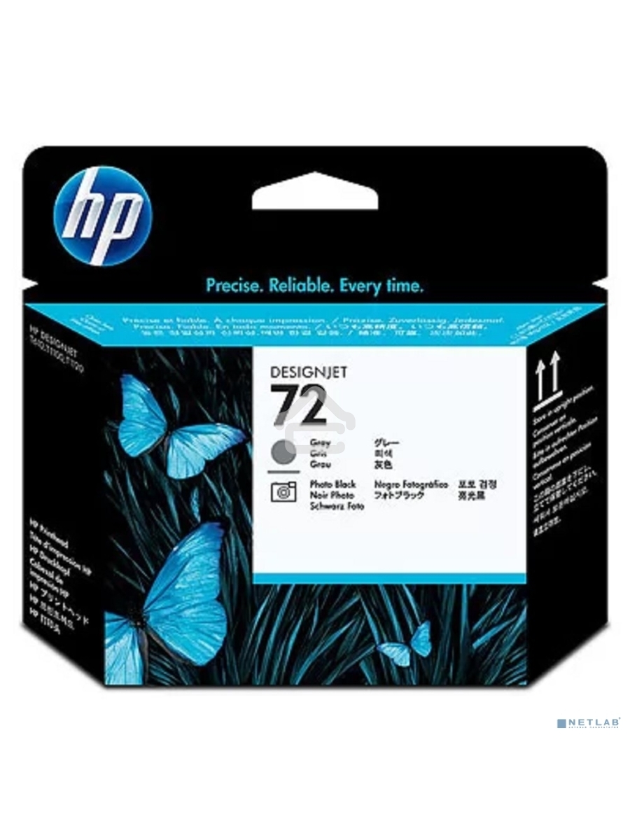 Печатающая головка HP №72 C9380A фото черный/серый печатающая головка для HP DJ T1100/T610