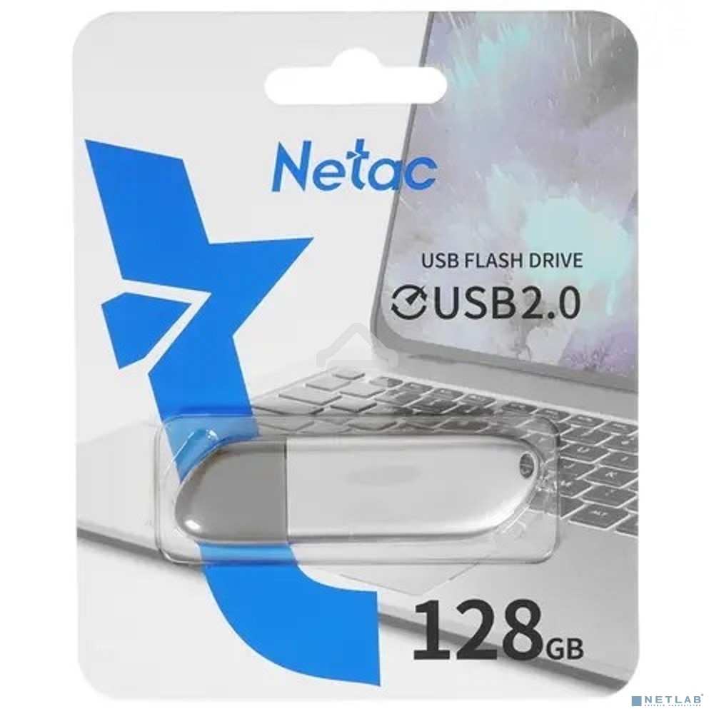 Флешка USB R/W R/W Netac U352 128Gb <NT03U352N-128G-20PN>, USB2.0, с колпачком, металлическая