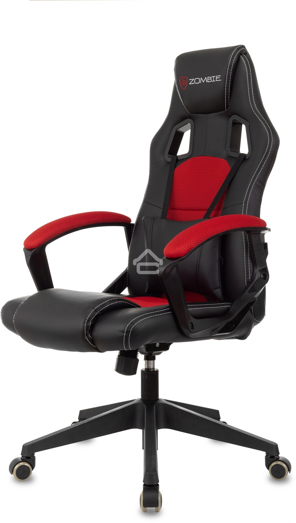 Кресло игровое Бюрократ Zombie Arena черный/красный