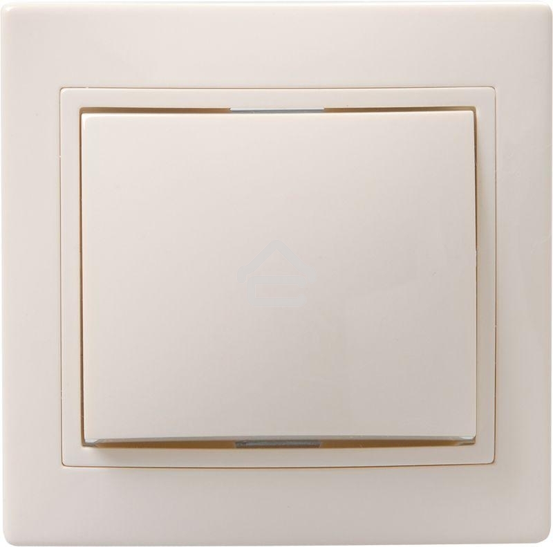 Выключатель Iek EVK10-K33-10-DM ВС10-1-0-ККм 1кл 10А КВАРТА (кремовый)