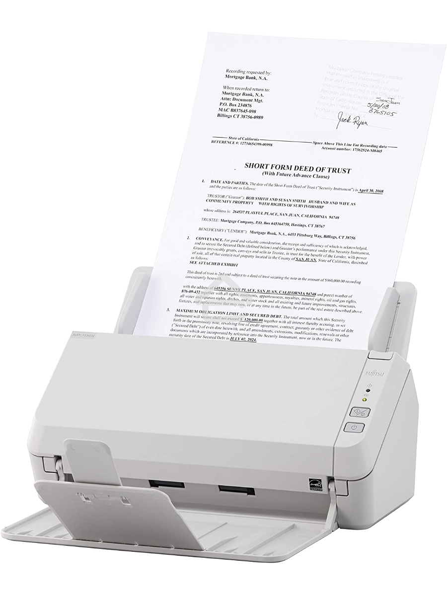 Сканер Fujitsu/Ricoh SP-1130N (PA03811-B021), (А4, 30/60 стр. в мин. двусторонний, ADF 50 листов), белый