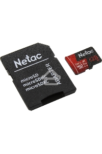 Флеш карта MicroSD card Netac P500 Extreme Pro 128GB, retail version w/SD adapter