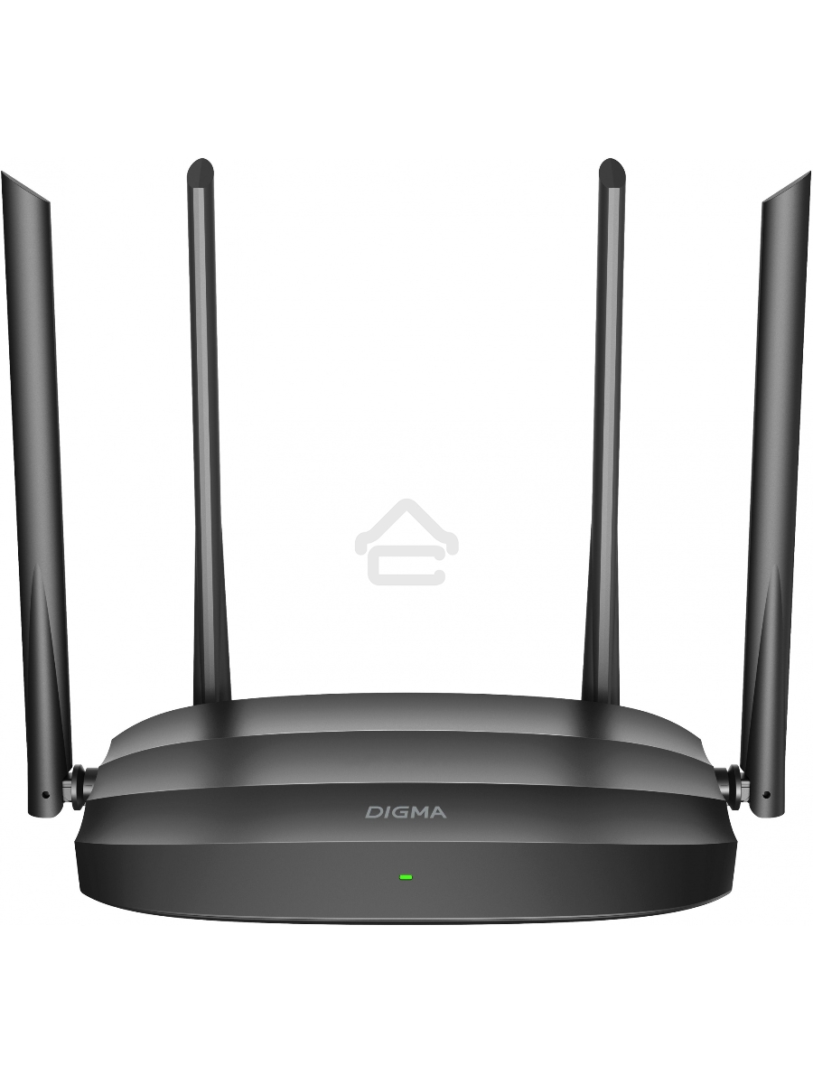 Роутер беспроводной Digma DWR-AC1201 AC1200 10/100BASE-TX черный (упак.:1шт)