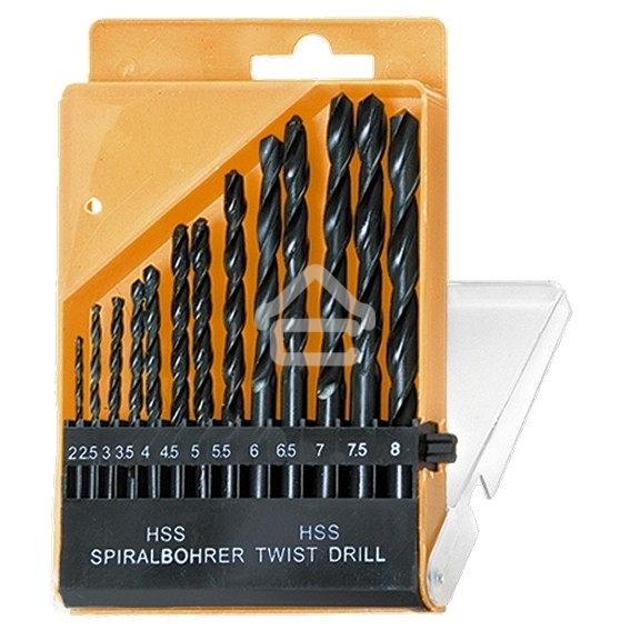 Набор сверл по металлу Sparta 2-8 мм (через 0,5 мм), HSS, 13 шт.цилиндрический хвостовик