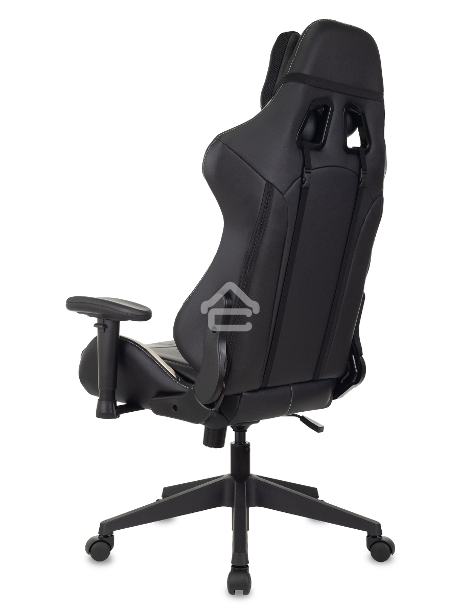 Кресло игровое Бюрократ VIKING 5 AERO WHITE черный/белый искусственная кожа