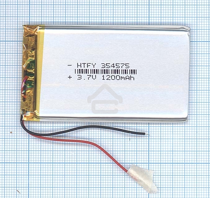 Аккумулятор Li-Pol (батарея) 3.5*45*75мм 2pin 3.7V/1200mAh