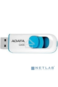 Флеш диск AData 16Gb C008 AC008-16G-RWE USB2.0 белый