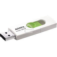 Флешка USB ADATA UV320 (AUV320-256G-RWHGN), 256Gb, USB 3.2 Gen1, R/W 100/30, белый/зеленый