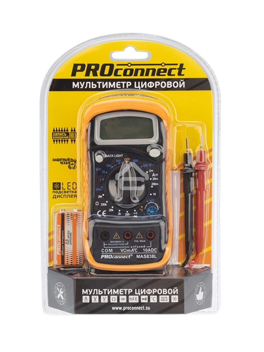 Инструменты Proconnect (13-3022) Универсальный мультиметр MAS838L(DT858L)