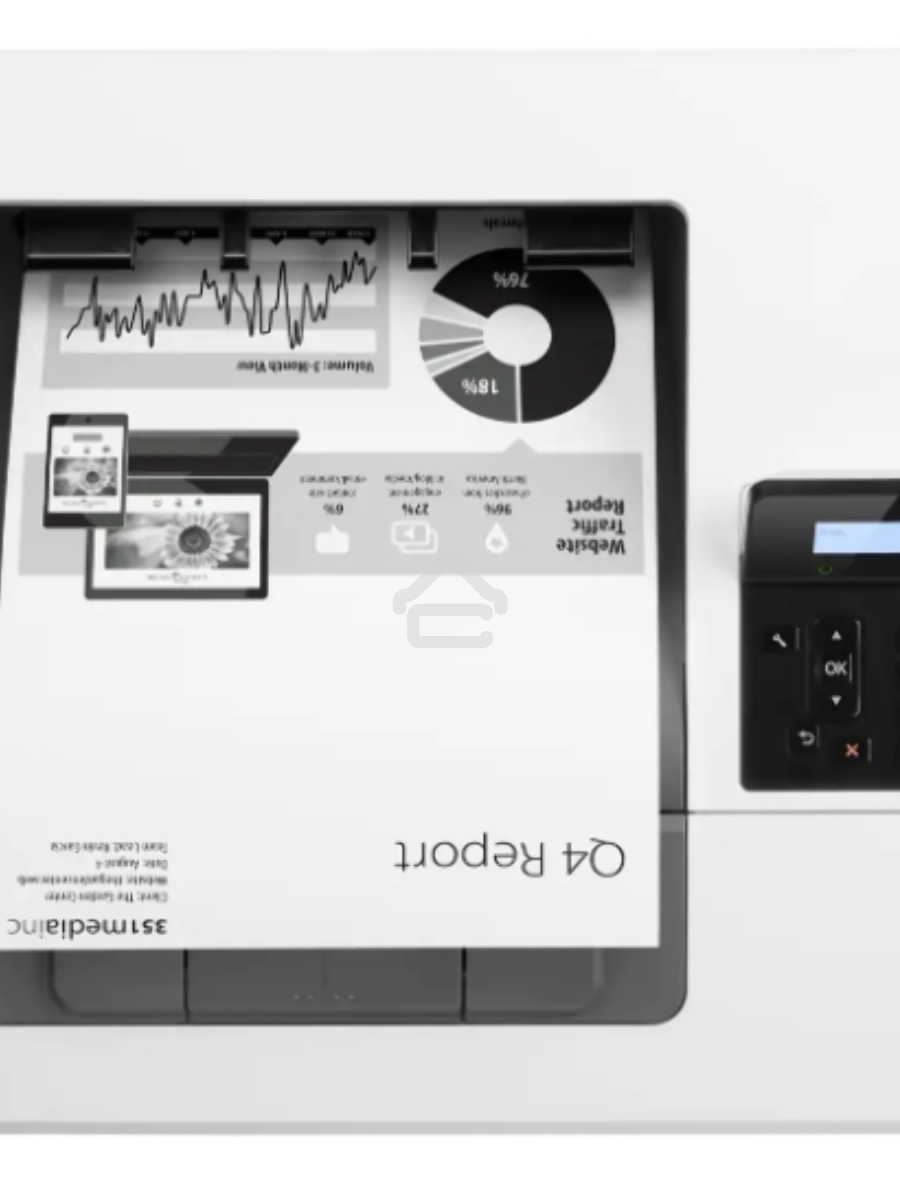 Принтер лазерный HP LaserJet Pro M501dn (J8H61A), A4, ч/б, печ. до 45 стр/мин., 600 x 600 dpi, USB, RJ-45, Air Print