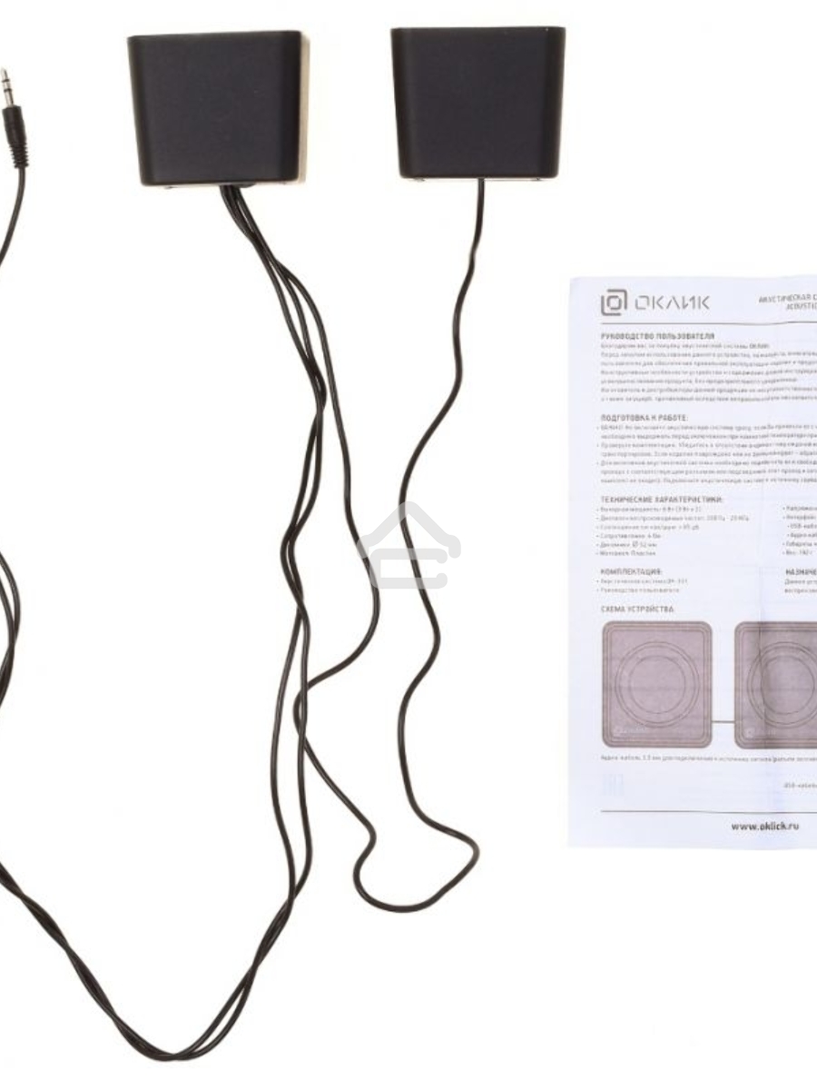 Колонки Oklick OK-331 2.0 черный 6Вт