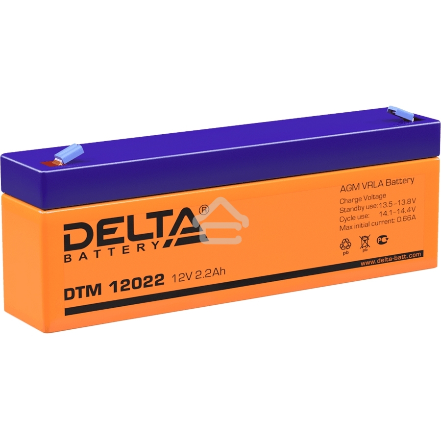 Батарея Delta DTM 12022 (12V, 2.2Ah)
