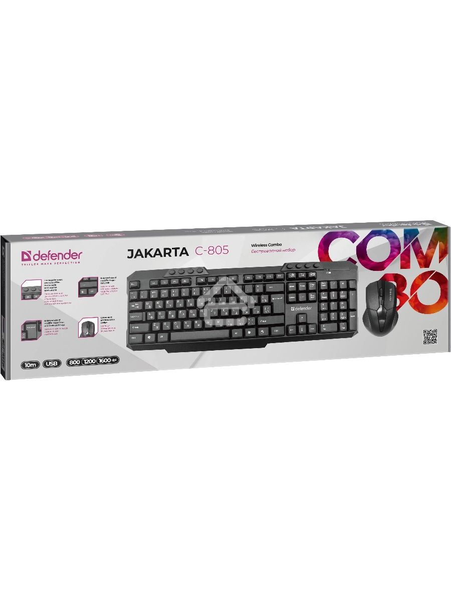 Клавиатура + мышка Defender JAKARTA C-805 Wireless
