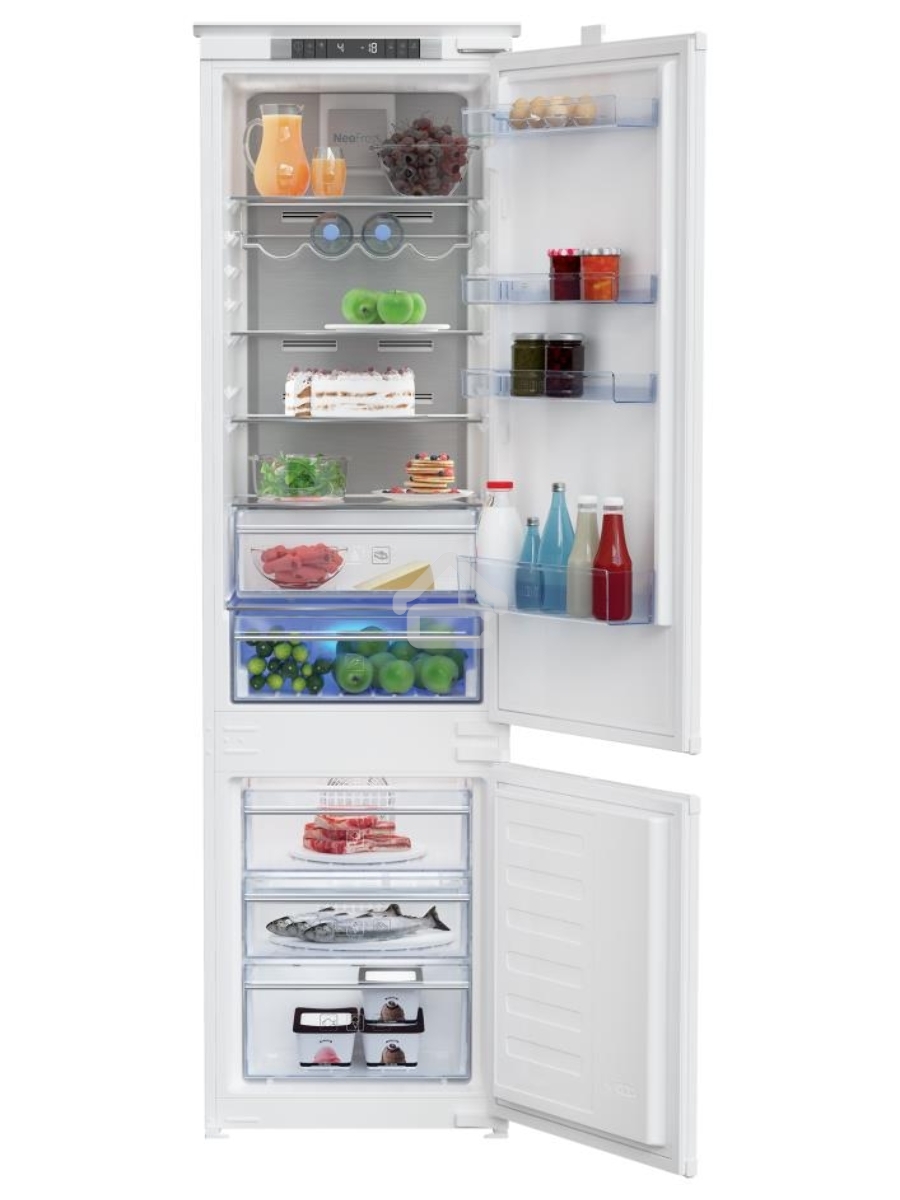 Встраиваемый холодильник Beko Diffusion BCNA306E2S двухкамерный белый