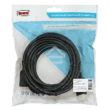 Кабель аудио-видео Buro v. 1.2 DisplayPort (m)/HDMI (m) 5м. Позолоченные контакты черный