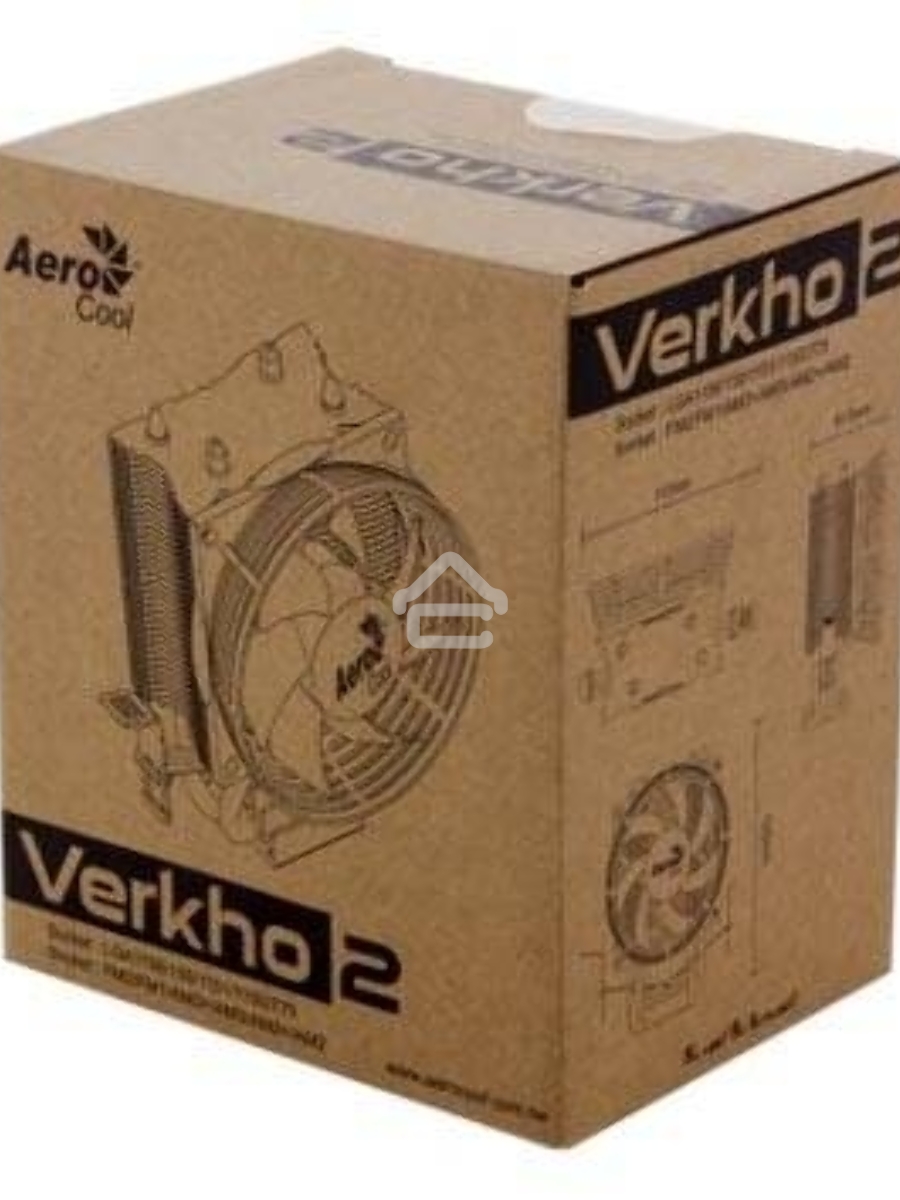 Кулер для процессора AeroCool / Formula Verkho 2 Dual серебристый, 90 мм, алюминий/медь, 2000 об/мин, 25 дБ, 4 pin, 120 Вт, 135 мм
