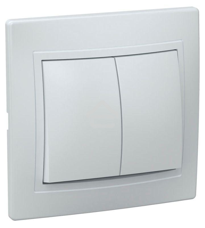 Выключатель Iek EVK20-K01-10-DM ВС10-2-0-КБ 2кл 10А КВАРТА (белый)