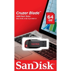 Флешка USB Sandisk 64Gb Cruzer Blade SDCZ50-064G-B35 USB 2.0 черный/красный