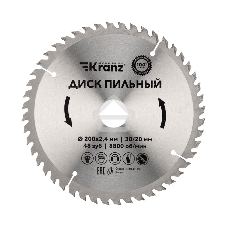 Диск пильный Kranz 200 мм х 48 зуб х 30/20 мм
