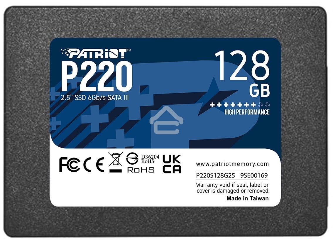 Накопитель SSD Patriot P220, 128Gb, SATA III, 2.5