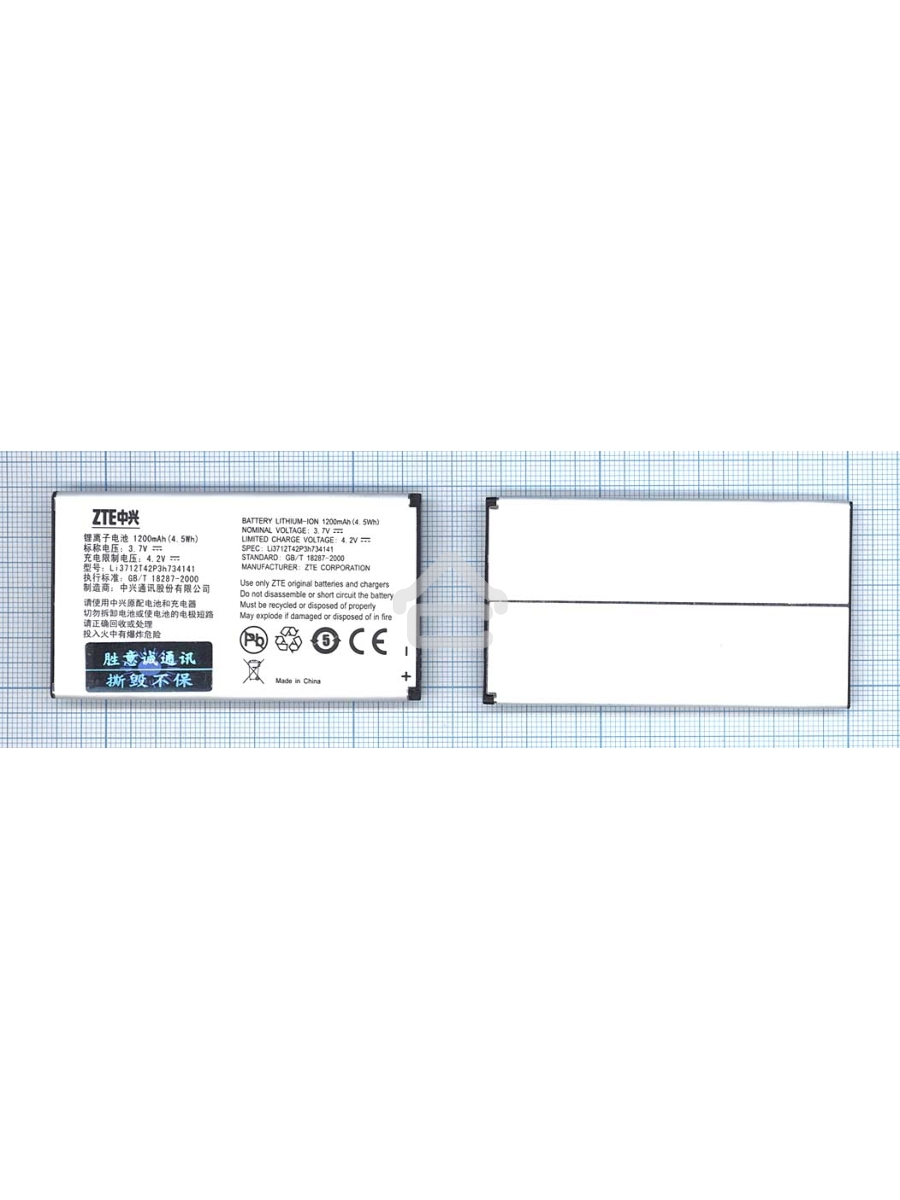 Аккумуляторная батарея Li3712T42P3h734141 для ZTE N960 ZTE U236 3.7V 4.5Wh
