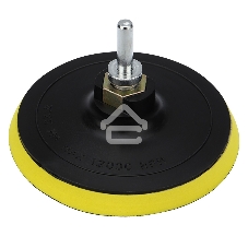 Насадка для дрели и УШМ Kranz с липучкой, адаптер, 125 мм,10 мм, мягкая