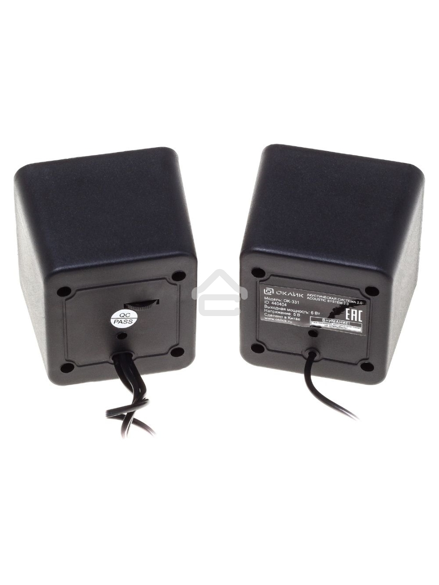 Колонки Oklick OK-331 2.0 черный 6Вт