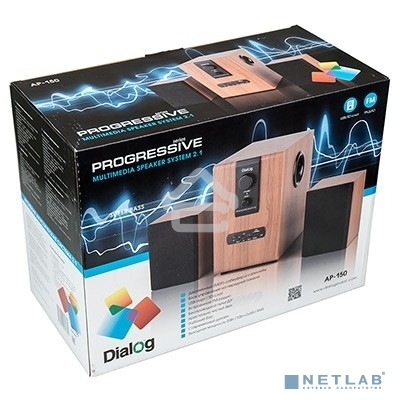 Колонки Dialog Progressive AP-150 BROWN 2.1, 10W+2*5W RMS, USB+SD reader 