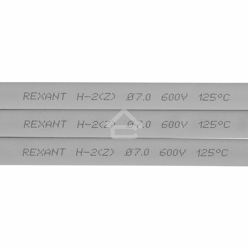 Термоусаживаемая трубка Rexant 7,0/3,5 мм, серая, упаковка 50 шт. по 1 м