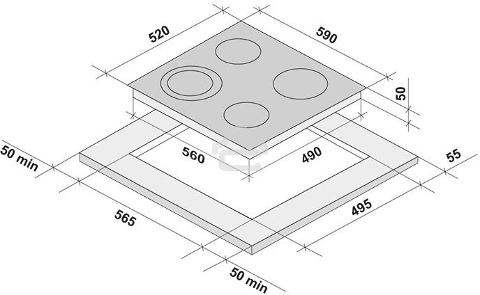 Варочная электрическая панель Krona ORSA 60 BL