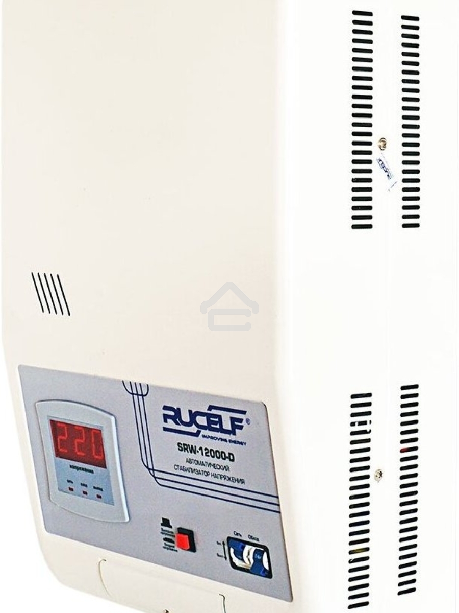 Стабилизатор RUCELF SRW-12000-Dоднофазный, цифровой 220В 12000ВА вх.:130-270В НАСТЕННЫЙ