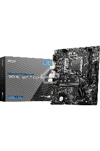 Материнская плата MSI PRO H610M-G DDR4, LGA 1700, Intel H610, 2xDDR4, 4xSATA, 1xM.2, 1xPCIe 4.0 x16, 1xPCIe 3.0 x1, 1xHDMI, 1xDP, 1xVGA, 1xRJ45 1Gb, 2xUSB-A 3.2 Gen 1, 4xUSB-A 2.0, 3x3.5мм, 7.1, mATX