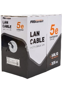 Кабель информационный PROconnect 01-0045-3 кат.5E UTP 4 пары 24AWG PE внешний 305м черный