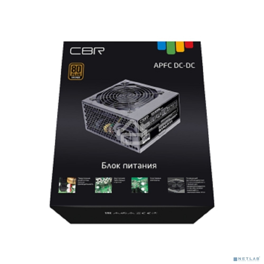 Блок питания CBR PSU-ATX400-12GM, 400W. 400Вт, 80 PLUS Bronze, 120мм, черный