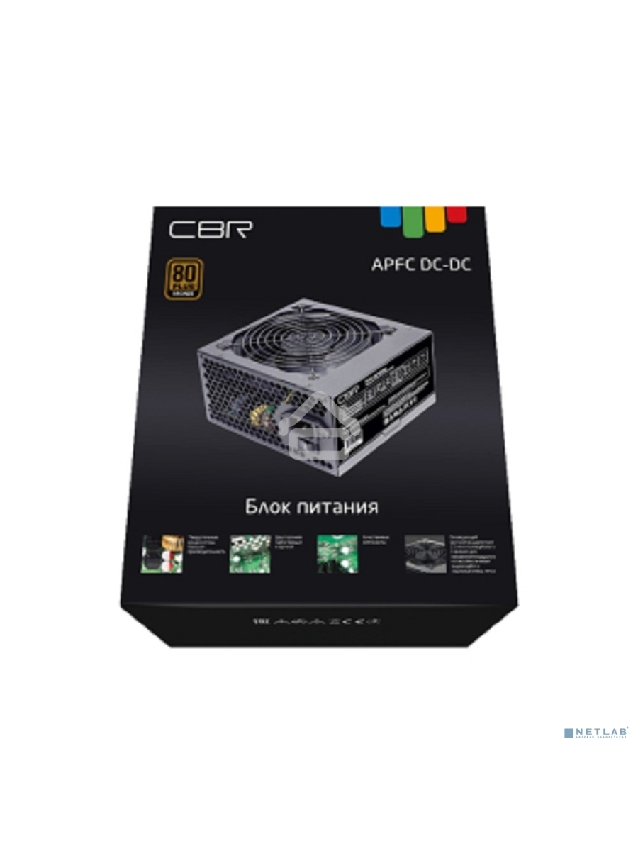 Блок питания CBR PSU-ATX400-12GM, 400W. 400Вт, 80 PLUS Bronze, 120мм, черный
