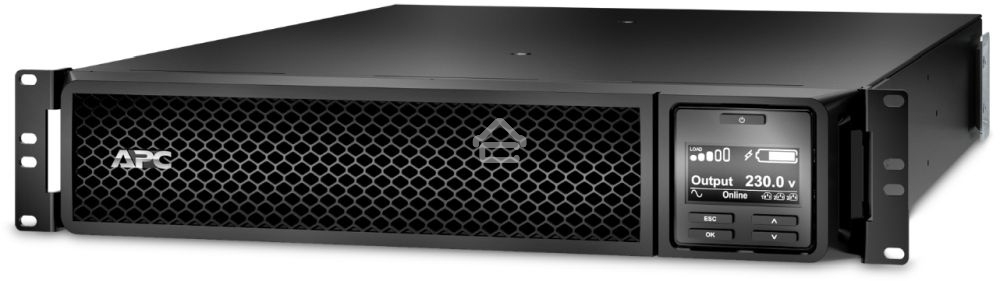 Источник бесперебойного питания APC Smart-UPS SRT, 1000VA/1000W, On-Line, Extended-run, Rack 2U (Tower convertible), черный