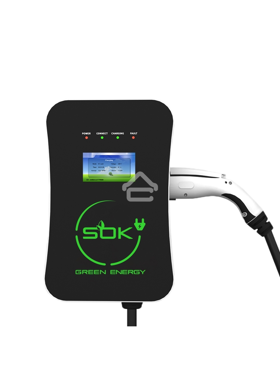 Зарядная станция S'OK Green Energy M3W Series Wallbox EV Charger SM3W31116542-5, 3-phase, 11kw (16a/ 380v), ocpp 1.6j, уровень защиты ip54, кабель 5м