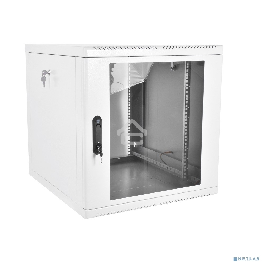 Шкаф настенный ЦМО ШРН-М-9.650 9U 600x650мм пер.дв.стекл съемные бок.пан. 50кг серый