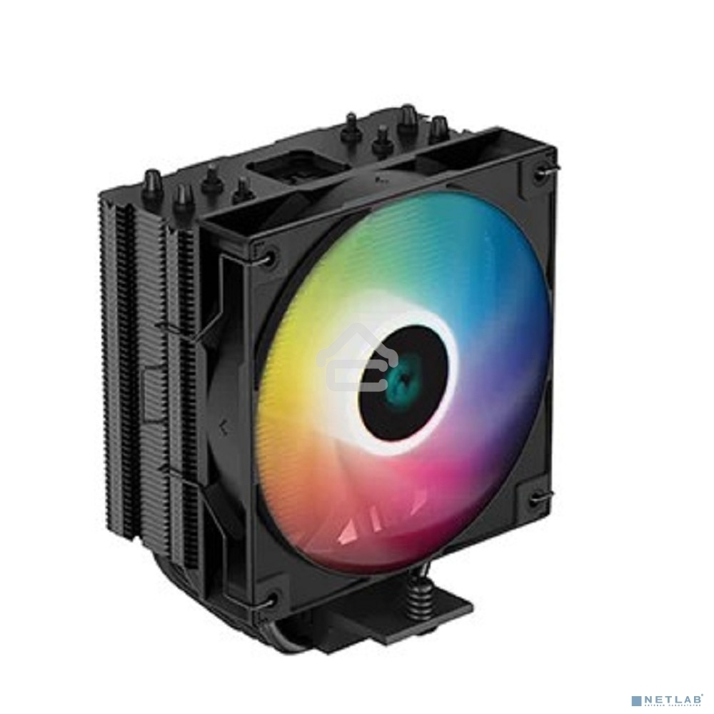 Кулер для процессора DEEPCOOL AG400 BK ARGb черный, 120 мм, алюминий/медь, 2000 об/мин, 31.6 дБ, 4 pin, 220 Вт, 150 мм