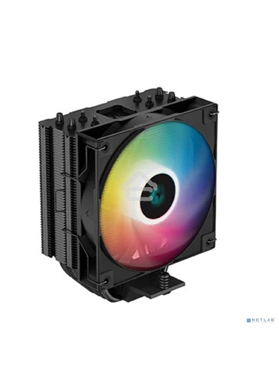 Кулер для процессора DEEPCOOL AG400 BK ARGB черный, 120 мм, алюминий/медь, 2000 об/мин, 31.6 дБ, 4 pin, 220 Вт, 150 мм