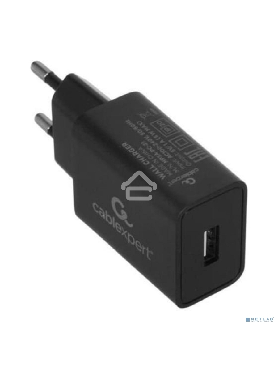 Адаптер питания Cablexpert MP3A-PC-21 100/220V - 5V USB 1 порт, 1A, черный