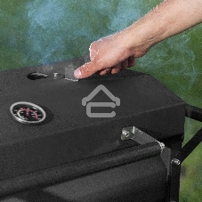 Мангал на колесах с крышкой-барбекю, 662х390х920, сталь 2 мм, термометр, кочерга, Camping Palisad