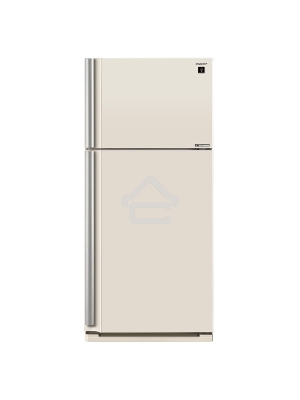 Холодильник Sharp SJ-XE55PMBE бежевый двухкамерный 388/148 л морозилка сверху