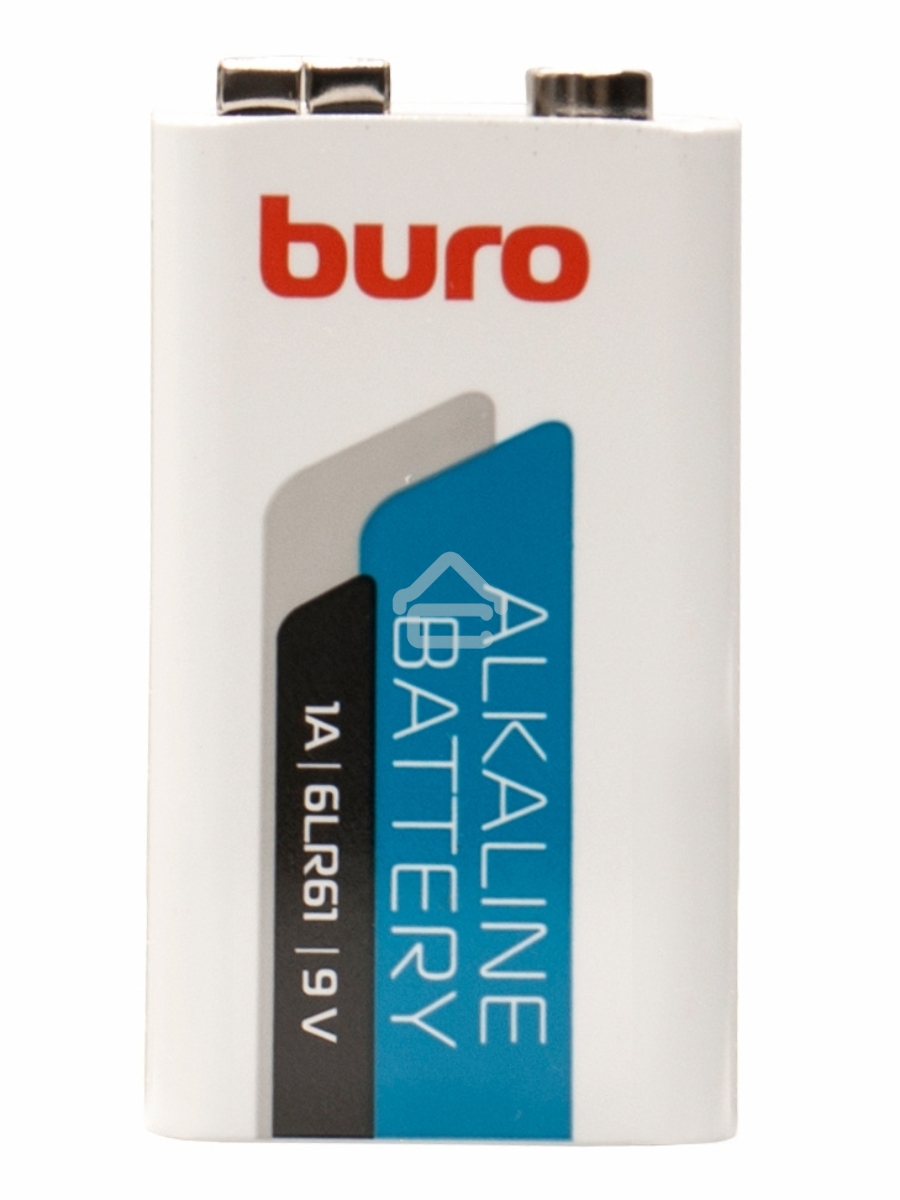 Батарея Buro Alkaline 6LR61 9V (1шт) блистер