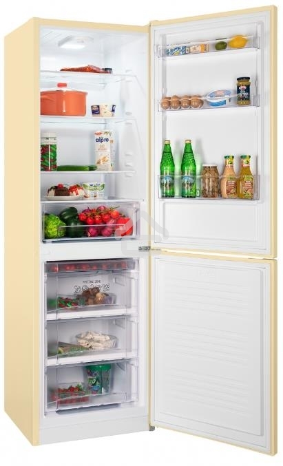 Холодильник Nordfrost NRB 162NF E бежевый двухкамерный 205/105 л морозилка снизу, капельная система