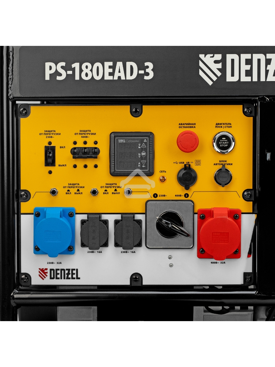 Электрогенератор бензиновый Denzel PS-180EAD-3, 18 кВт, 110 дБ, 265 кг