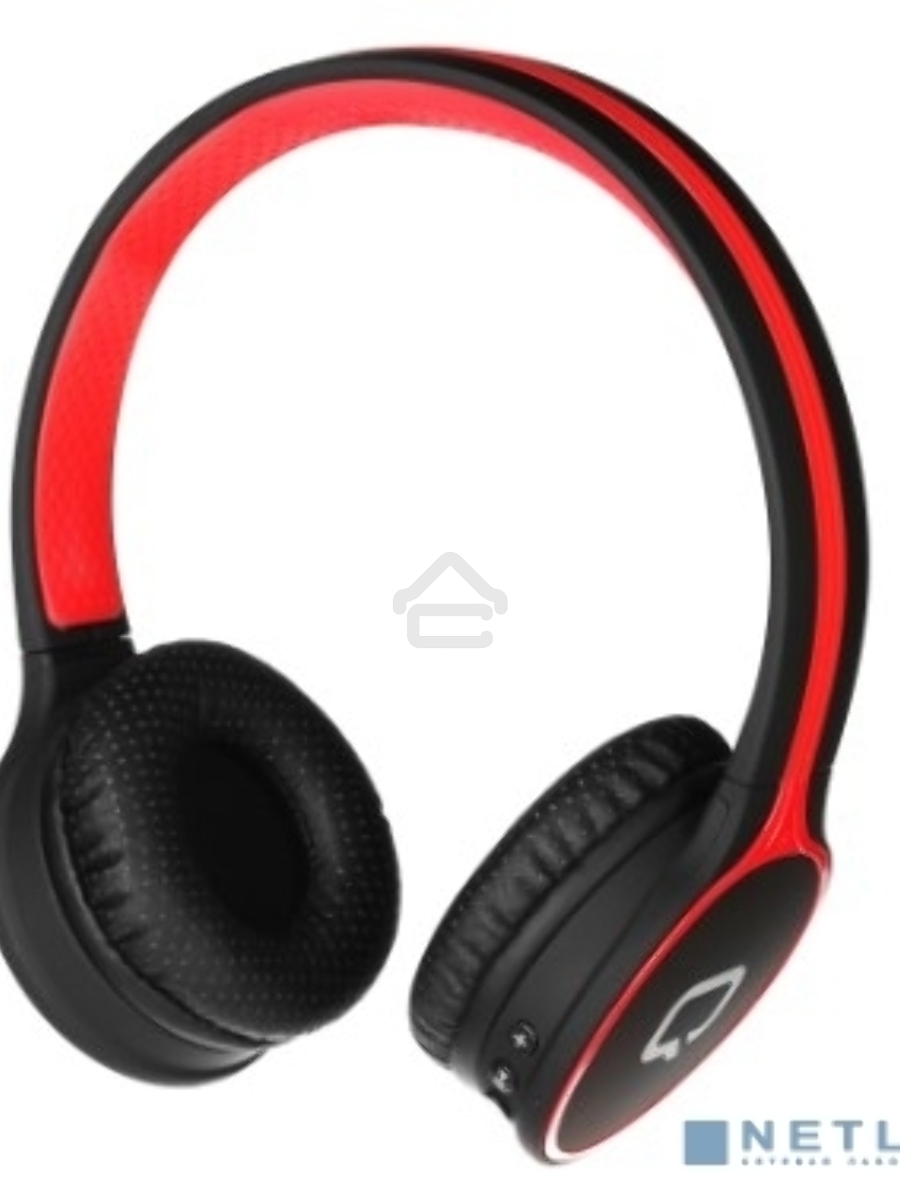 Наушники Qumo Accord 3 (BT-0020) черный/красныйнакладные Bluetooth 4.2300мА-чдо 6х часов в режиме разговора