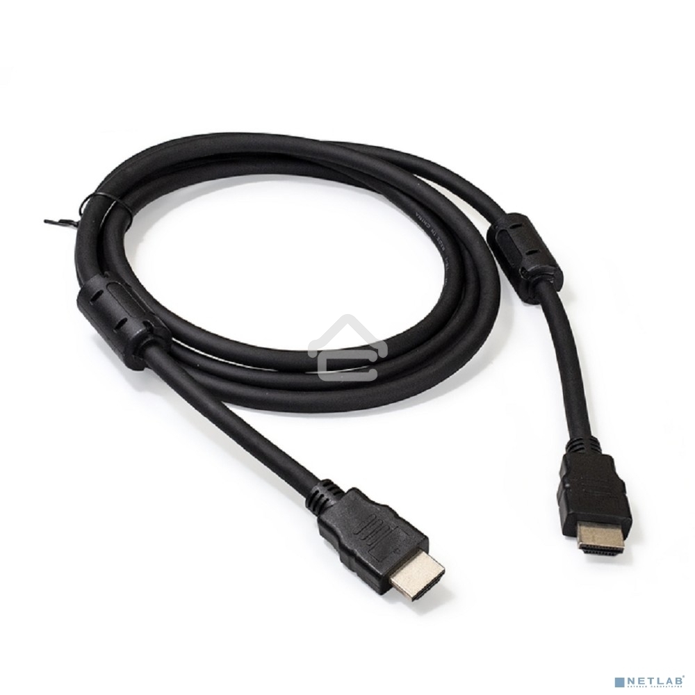 Кабель HDMI Exegate EX287723RUS EX-CC-HDMI2-1.8F (19M/19M, v2.0, 1,8м, 4K UHD, Ethernet, ферритовые кольца, позолоченные контакты)